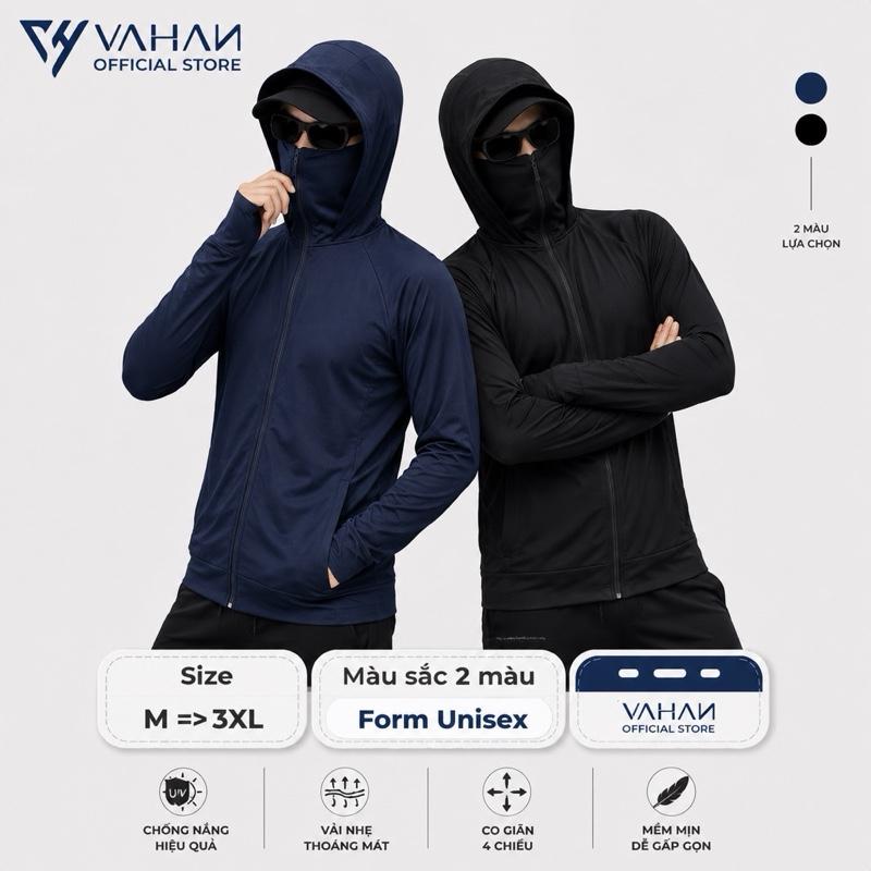 VAHAN-Áo Chống Nắng Unisex, Chất Vải Mềm Nhẹ Co Giãn 2 Chiều, Thoáng Khí, Thiết Kế Linh Hoạt Gấp Gọn