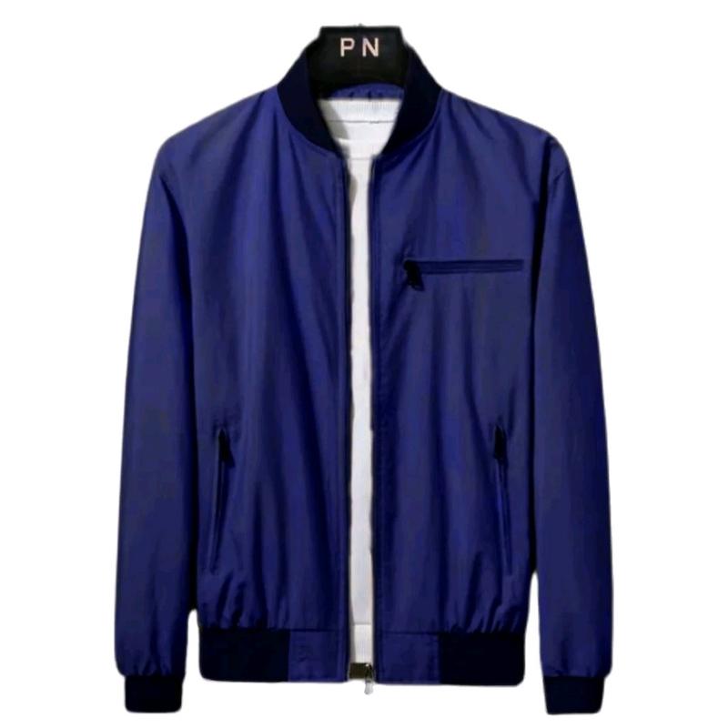 JAKET PRIA MINIMALIS BOMBER CASUAL BAHAN KATUN KEREN HANGAT Tebal Distro Hitam Custom Parka 3