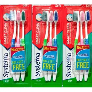 Systema sikat gigi smart clean soft isi 3 Buy 2 get 1