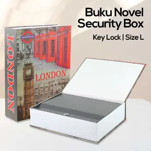 HOMESAFE Kotak Brankas Buku Kamus Penyimpanan Dengan Kunci Pengaman Hidden Security Box Dictionary Book Key Lock Box KBS 803 Aluminium Plastik Tampil Seperti Buku Kamus Dilengkapi 2 Kunci Manual
