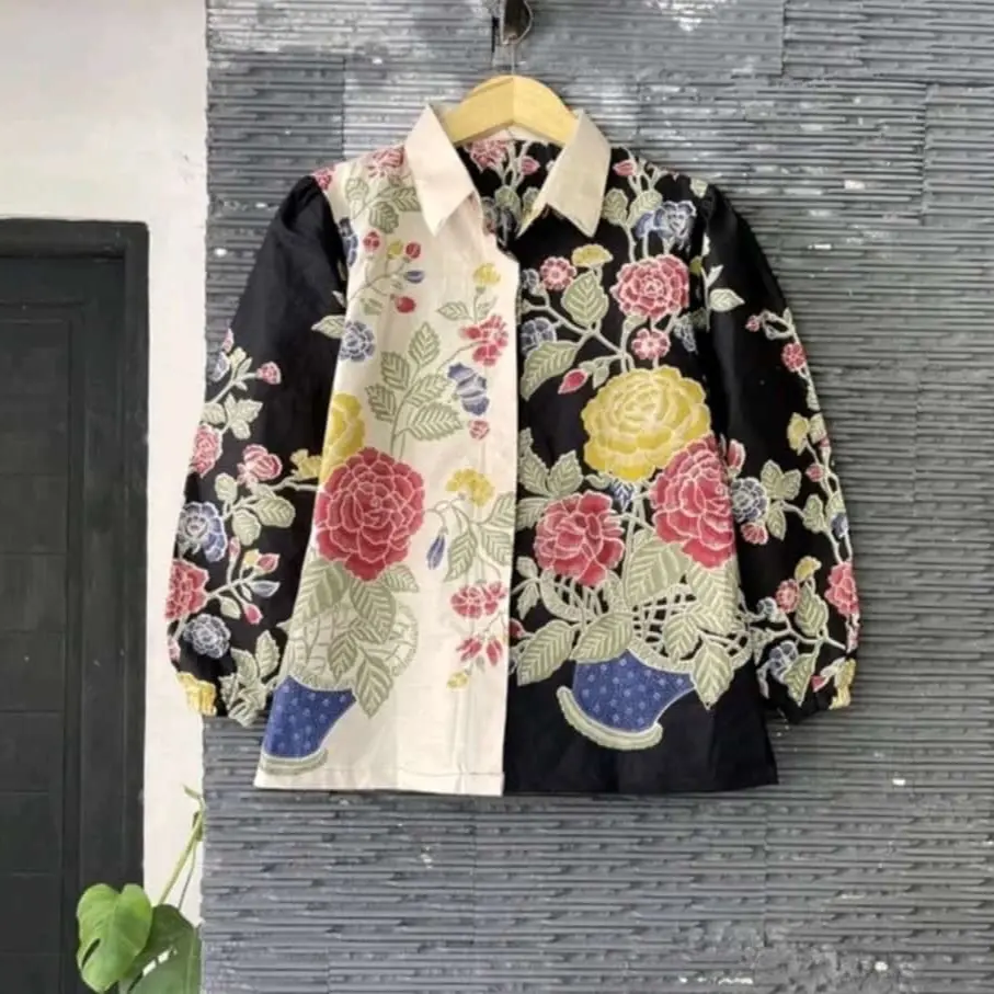 BLOUSE KERJA DIANA,MLXLXXLXXXL Katun Batik Atasan Baju Wanita Kantor Cantik