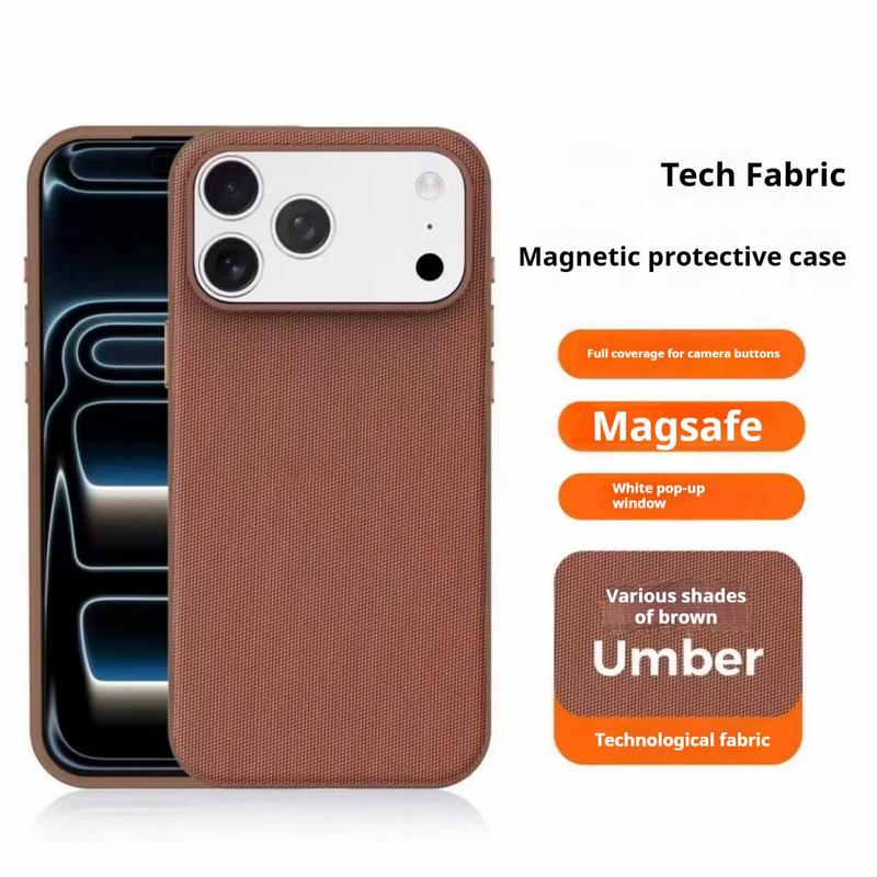 Bề mặt sau bằng vải hoa văn i 17 Pro Max, tích hợp nút AI, hỗ trợ vỏ bảo vệ từ tính ip 16, tương thích với cửa sổ MagSafe IC