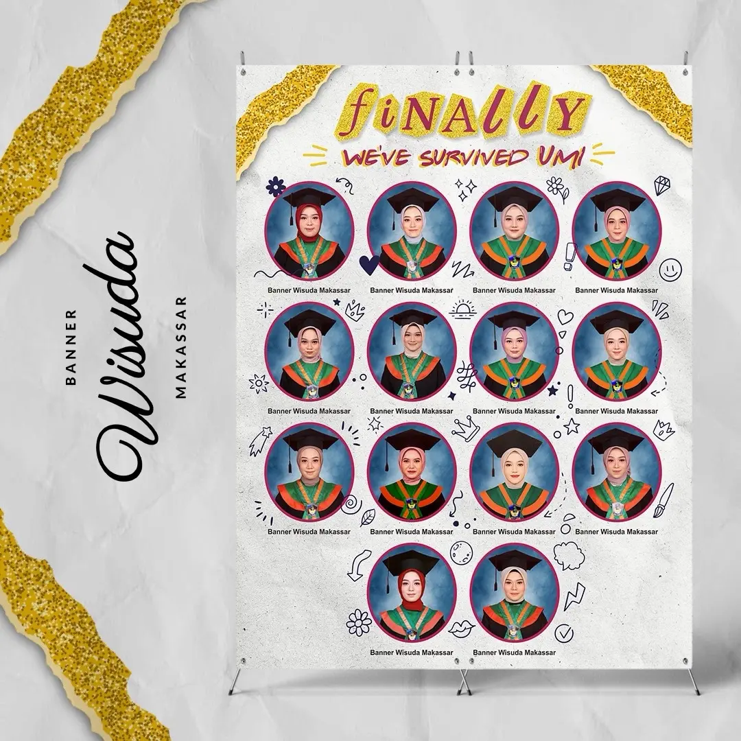 Spanduk Ganda X dengan Desain Mewah dan Modern