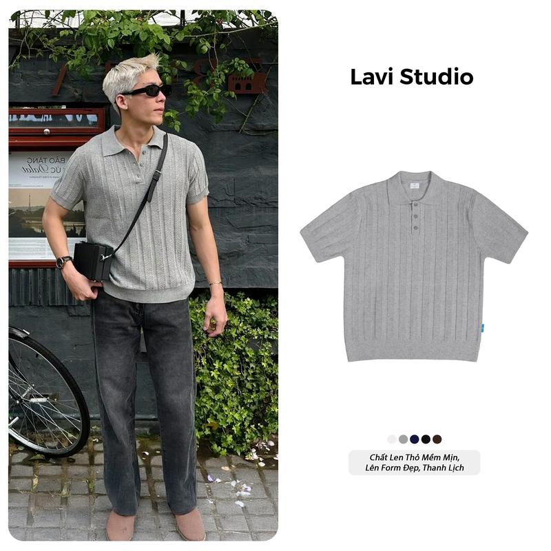 Áo Polo LEN THỎ Local Brand Lavi Studio Plain Nam Nữ Unisex