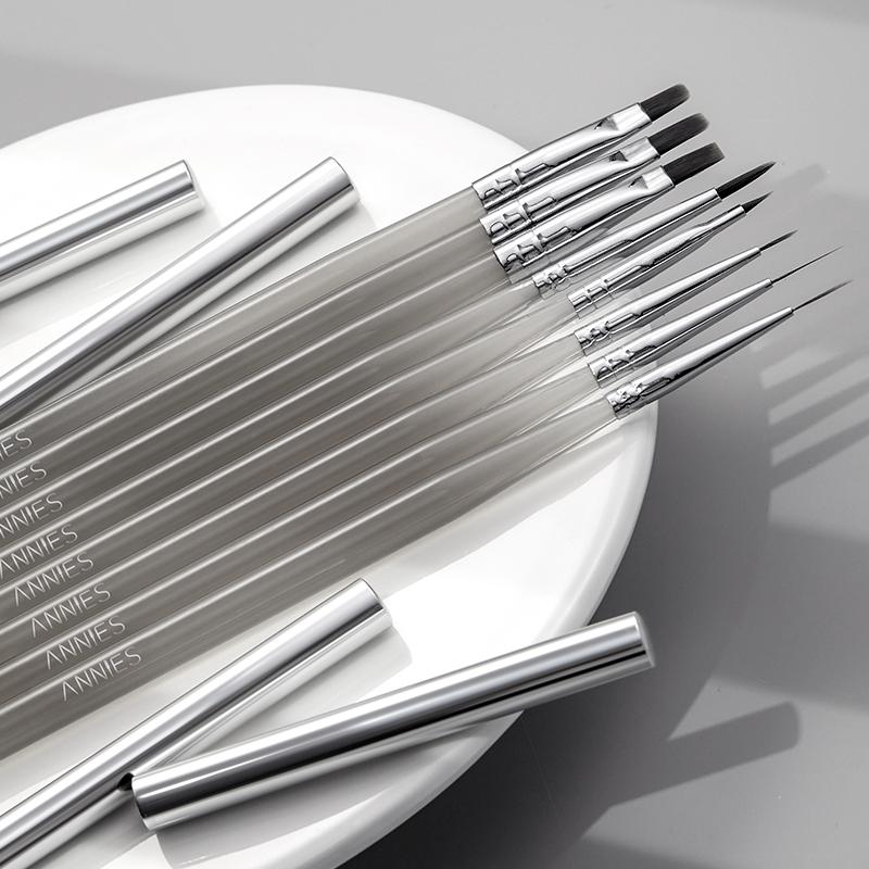 Bộ Cọ Vẽ Móng Tay, Dòng Đen Đá, 8 Loại, Bút Vẽ Chân Vẽ Sơn Cao Cấp, Thích Hợp Cho Cửa Hàng Làm Móng