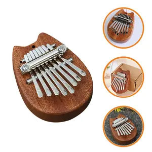 8 Keys Mini Kalimba Thumb Piano Wooden Finger Piano For Beginners Musical Instrument Gift Kids Adults Portable Small Size