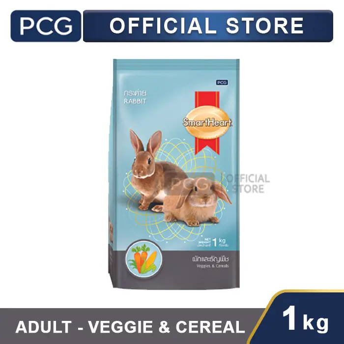 SmartHeart Makanan Kelinci Kering Rabbit Food Adult Veggie & Cereal Flavor 1 Kg