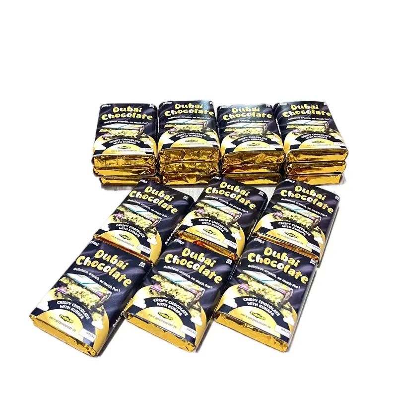 ETHES DUBAI CHOCOLATE KUNAFA MINI 80GRAM Food chocolates coklat valentine crispy pistachio kunafe chocolate bar dubai halal