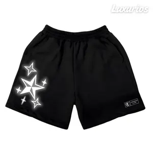 Luxurious - Boxer Reflektif Nyala Kece Hitam Boardshort | Celana Pendek