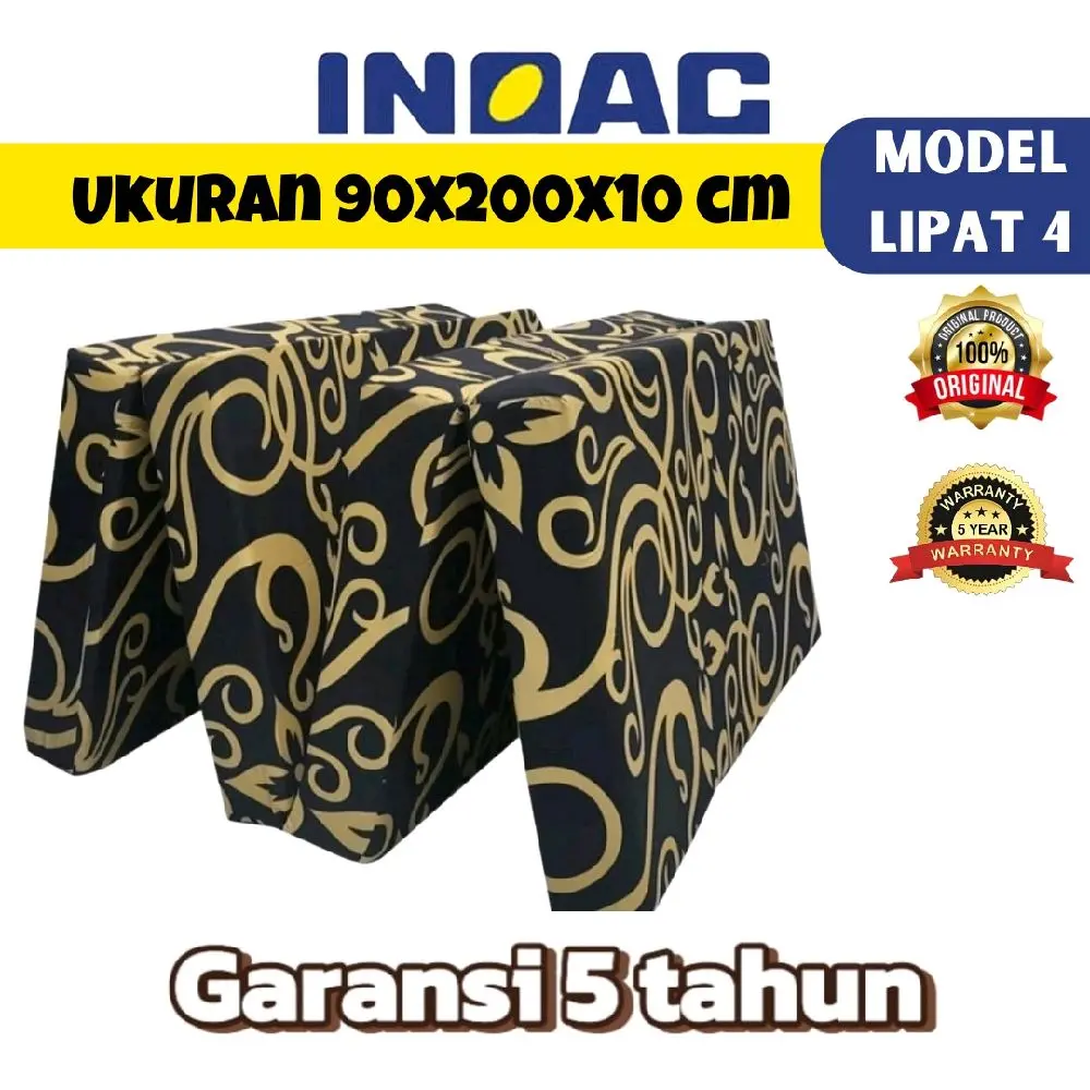 Motif random kasur Busa Lipat ukuran 200x90x10 cm memakai busa D18 Inoac lengkap dengan cover katun tebal dan halus, praktis,higienis ,anti kempes ergonomis matras busa bisa dilipat anti-alergi mix Furniture anti-jamur