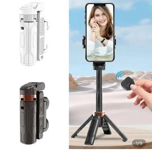 P15 Portable Mini Phone Holder Handle Tripod Selfie Stick Bluetooth Remote Control for Phone Vlog Livestreaming Photography Holder Accessory Compact Digital Cellphone Smartphone