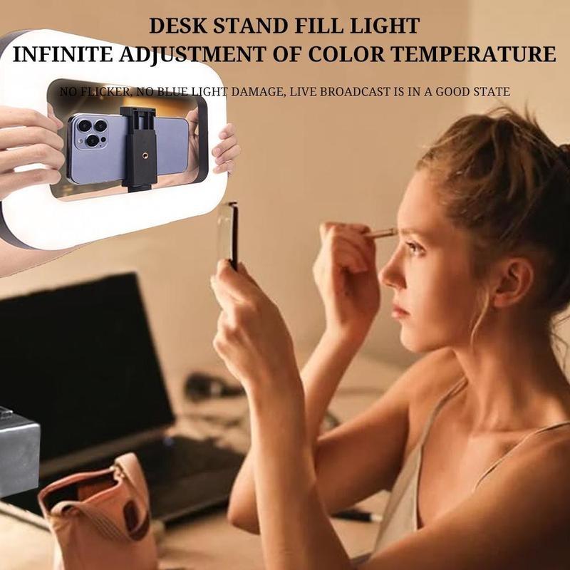 USB Rechargeable Selfie Portable Ring LED Ring Light, 8000mAh Long Battery Life Clip-on Selfie Fill Light, Portable Selfie Light for Bedroom, Living Room, Office, Mobile Power Supply for Charging Other Devices 7