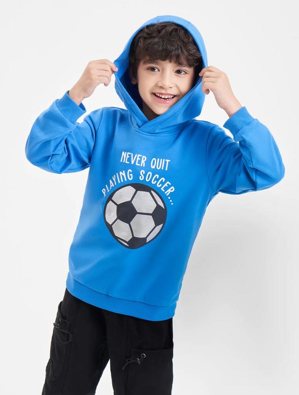 Áo nỉ bé trai có mũ cotton USA có hình in CANIFA 2TW23W006