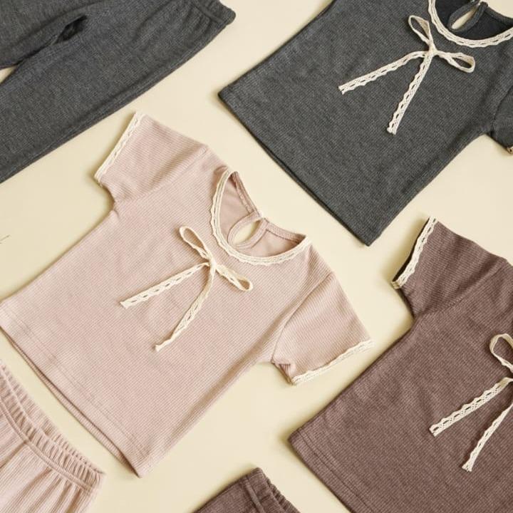 SETELAN KNIT ANAK PEREMPUAN | SETELAN PITA RENDA 4