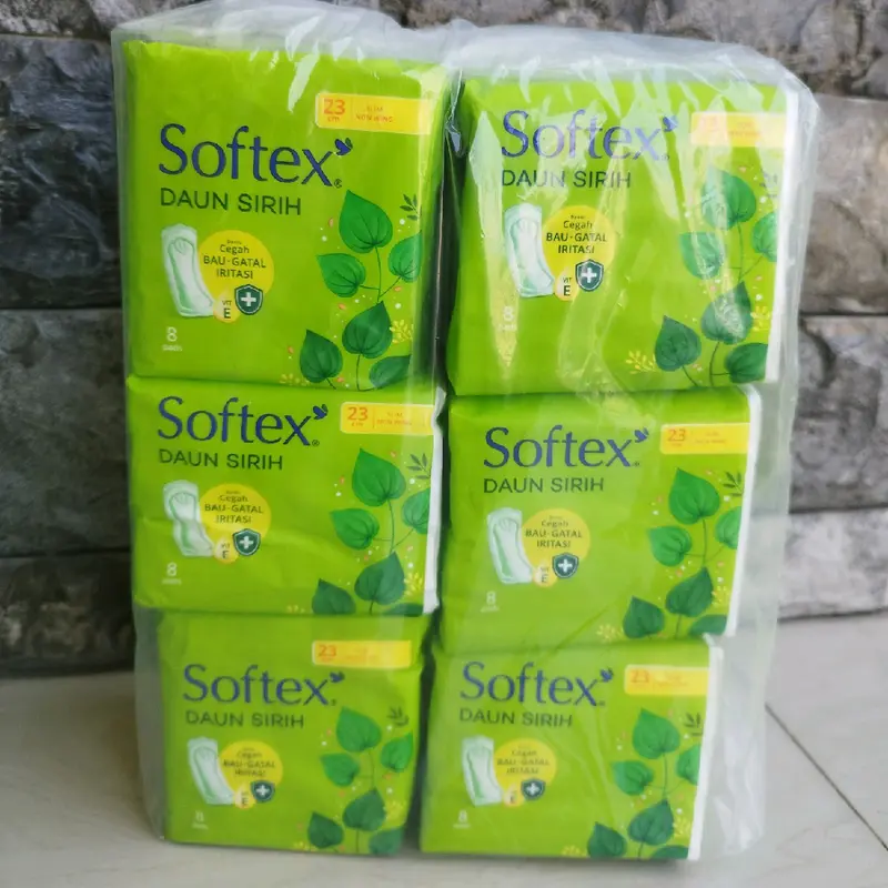 pembalut SOFTEX daun sirih 6pack pakai sayap dan tanpa sayap non gel 0