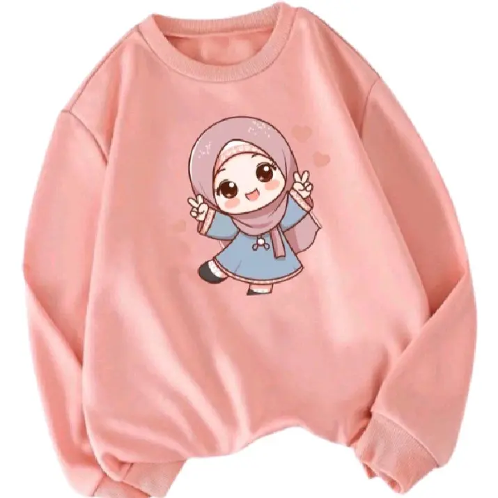 sweater anak karakter hijab cewe 1-12 tahun tshirt 6
