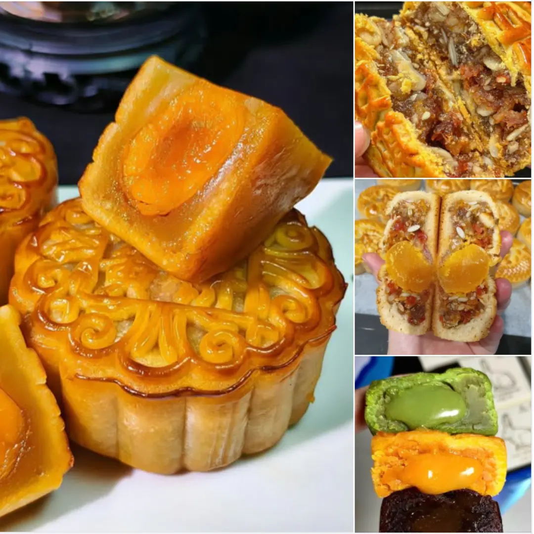 Bánh trung thu vị Thập cẩm và Đậu Xanh Lâm Thủy xá xíu gà quay - 0 trứng, 1 trứng , 2 trứng 160gr- 200gr