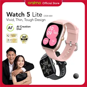 [Exclusive IBNULITA] oraimo Watch 5 Lite Smartwatch OSW-804 Layar 2.01'' Bluetooth Tahan Lama Tahan Air Debu Layar Monitor Amoled 100+ Mode Olahraga Large Screen Wireless Call Long Battery Life IP68 Waterproof asdf