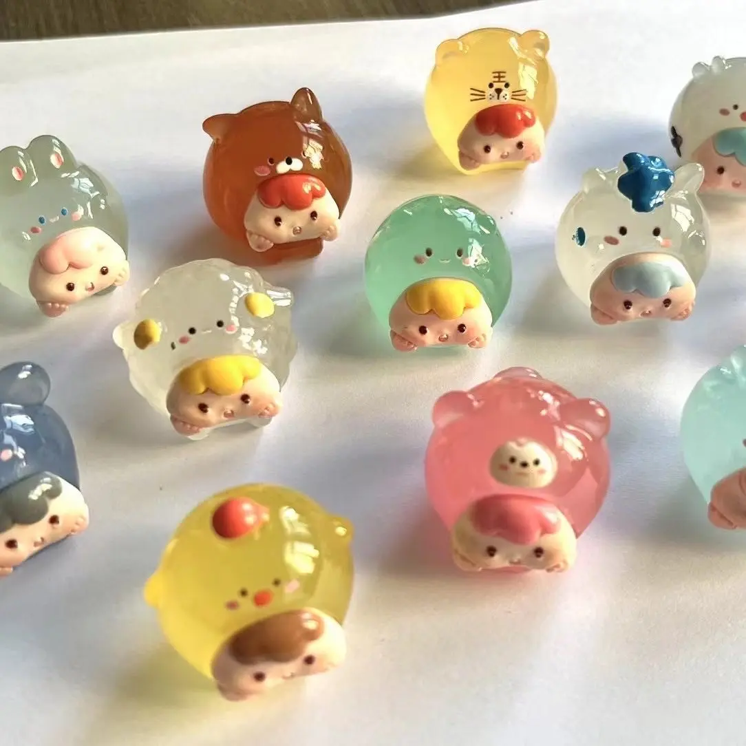 Zodiac cartoon round rolling resin accessories  pendant pendant
