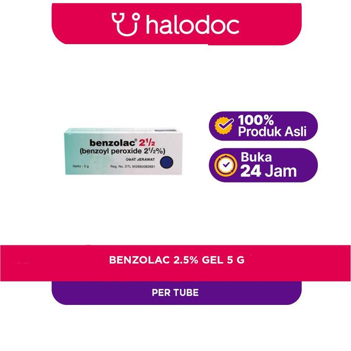 Gambar Benzolac 2.5% Gel 5 g - Halodoc dari Apotek Halomedika Tebet Kota Administrasi Jakarta Selatan Tokopedia