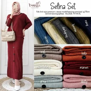 SELINA SET Polos Muslim Wanita Setelan 2