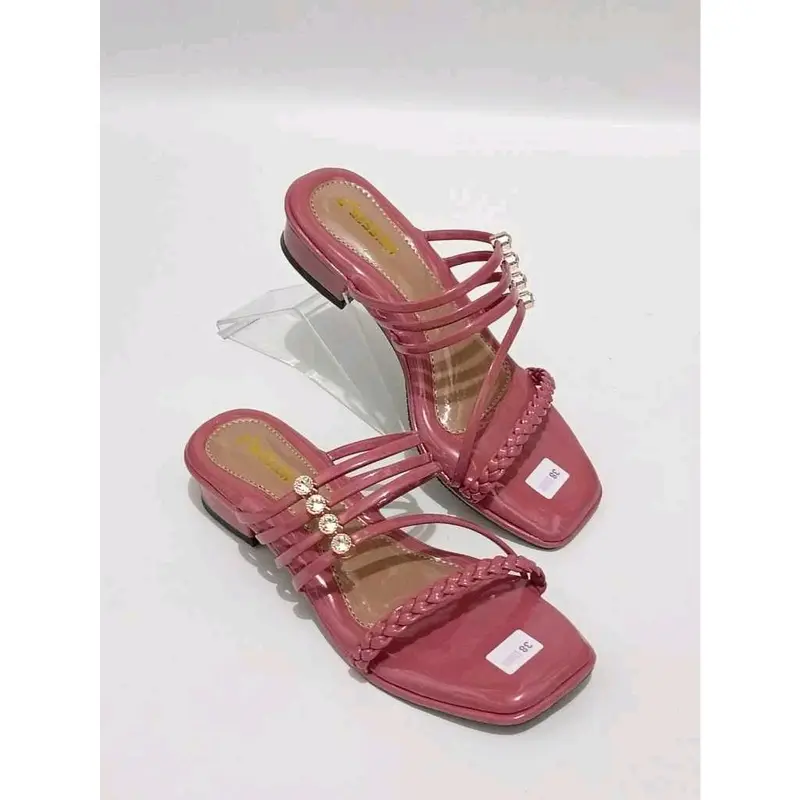 Sandal Heels 3cm Hak Tahu / Pesta / Wisuda Terbaru 2024 Kekinian Sendal Wanita Shoes 4