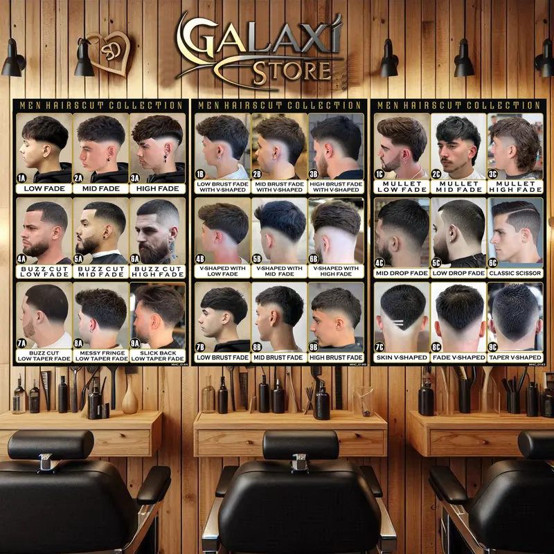Poster Model Rambut Pria Terbaru Pangkas Rambut, Barber Shop, Salon 2