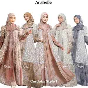 Cordoba style 1 rose tulip ARABELLE SCARF OFFICIAL DRESS PESTA MEWAH ELEGAN