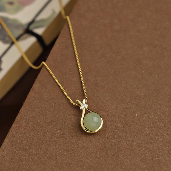 Product Introduction of [COD]Kalung Titanium Liontin Bulat Mata Fashion Accesories Wanita Anti Karat Dan Tidak Luntur Hadiah 13