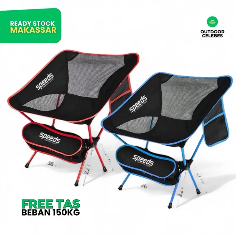 ( Makassar)kursi lipat portabel outdoor Camping Kursi Portable speeds dan trailtop 6