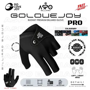 Golovejoy Pro Series Sarung Tangan Billiard FIT-TEX & DRY-TEX Bahan High Elastic Lycra Strap Karet Anti Slip Model Terbaru - Ball