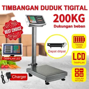DL Timbangan Duduk Digital 300kg / Timbangan Barang / Timbangan Lantai 300 KG