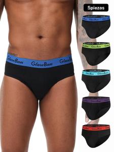 Paquete de 5 calzoncillos tipo bóxer para hombre, sexy y deportivos, de secado rápido, transpirables y cómodos, ajuste ceñido y suaves