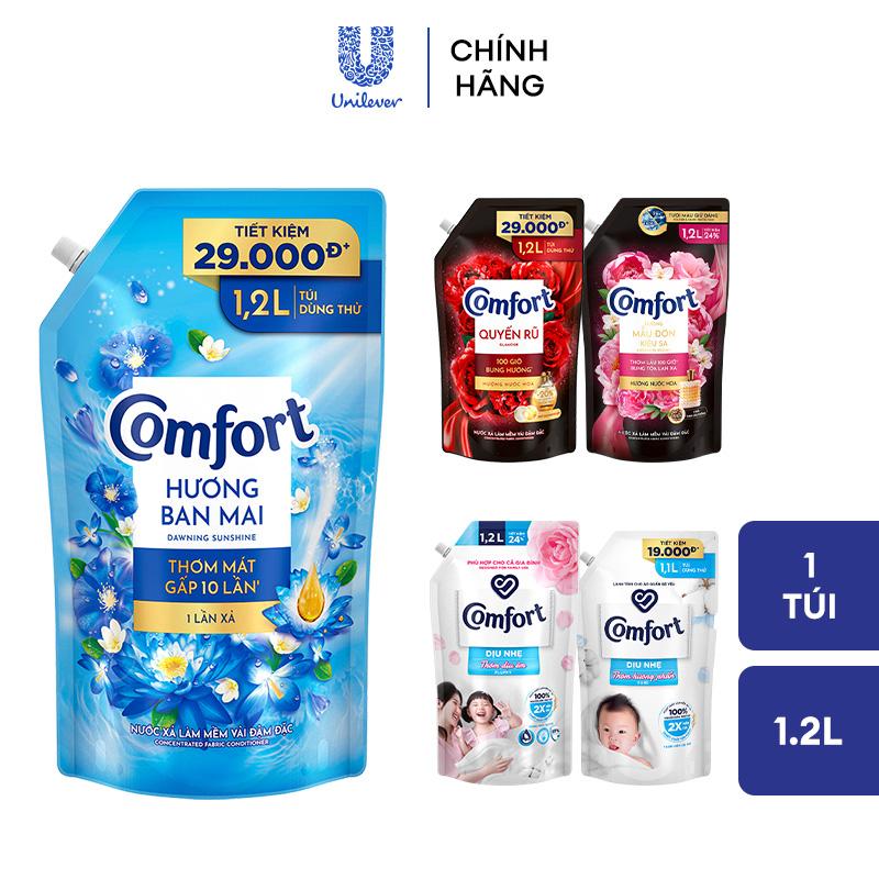 Túi Dùng Thử - Nước Xả Vải Comfort Dịu Nhẹ cho cả nhà, Hương Nước Hoa & 1 Lần Xả Túi 1.1L/1.2L (HSD:11/02/2026) [3]
