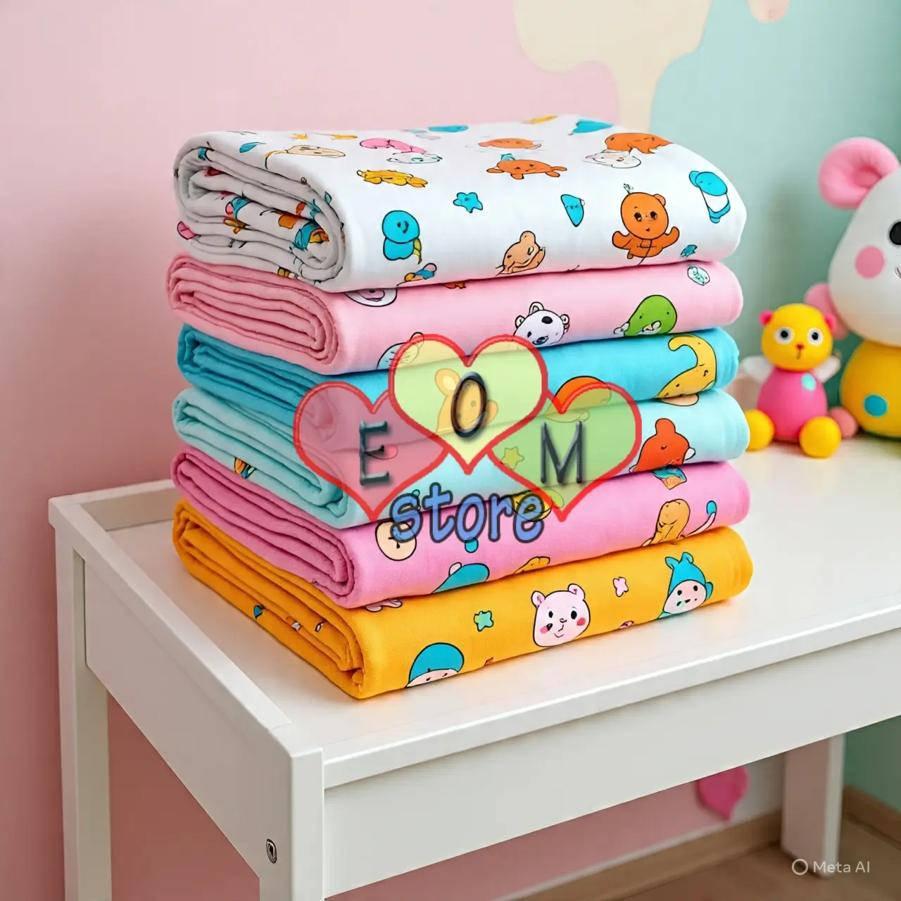 1 LUSIN (12 PCS) / 6 Pcs KAIN BEDONG BAYI / KAIN PERNEL BAHAN KATUN - MOTIF LUCU - SIZE BESAR