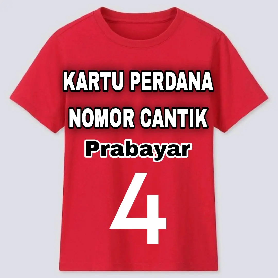 Kaos Merah Kartu Perdana Nomor Cantik Prabayar 4 - Distro Pria
