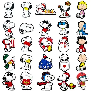 Baru 1pcs Anjing Putih Aksesori Sepatu DlY Sepatu TamanSandal Pin Aksesori Sepatu Hadiah UlangTahun Anak-anak