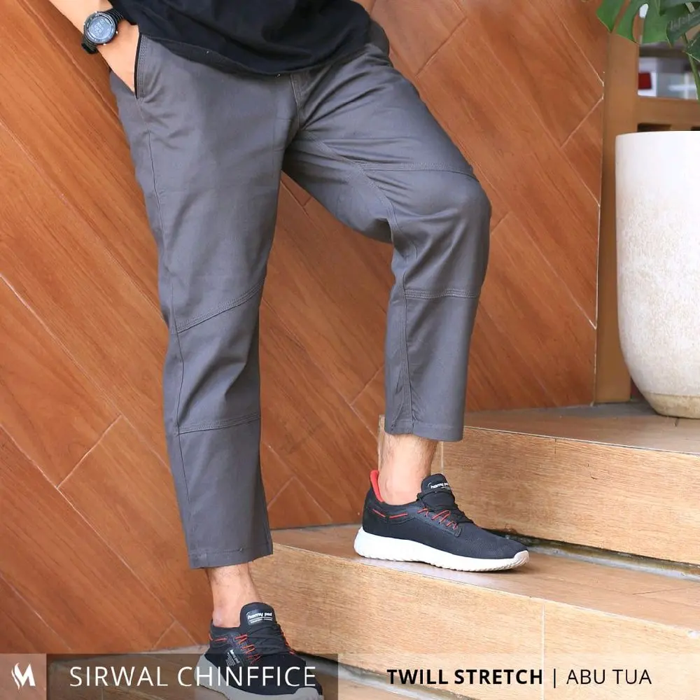 celana SIRWAL bahan twill stretch//celana SIRWAL pria dewasa//celana muslim modern Panjang