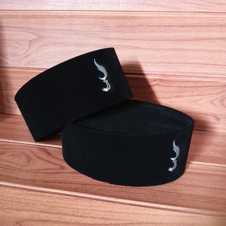 PECI SONGKOK KOPIAH HITAM LOGO KUJANG SILVER BERKUALITAS BISA BAYAR DITEMPAT READY STOCK Muslim Dewasa Bordir 0