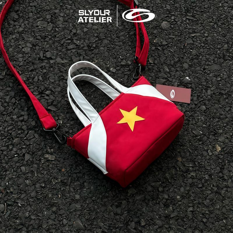  Túi STAR VIETNAM - unisex Slyour Bag túi 2 in 1 vừa đeo chéo vừa đeo vai túi mini xinh xắn chất liệu vải dủ trần bông vừa lap điện thoại khóa kéo Nam Nữ 
