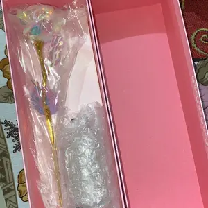 Gift bunga mawar tangkai anti layu dengan box kado wisuda anniversary sidang gift cantik Lampu