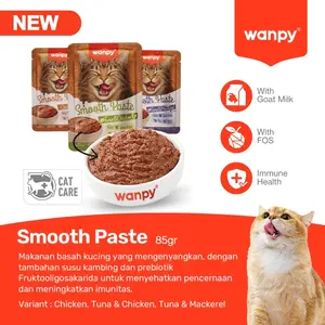 Wanpy - Cat Smooth Paste Makanan Kucing Basah Pouch 85gr