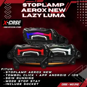 X-Case Lampu Stop Luma Tail Aerox New Nvx 2020 2024 Running RGB Apk Plus Mode Tombol Running WD 242