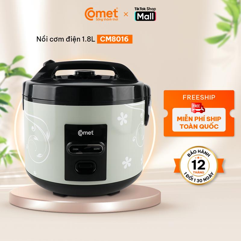 Nồi cơm điện nắp gài dính 1.8L COMET - CM8016 nồi chống dính
