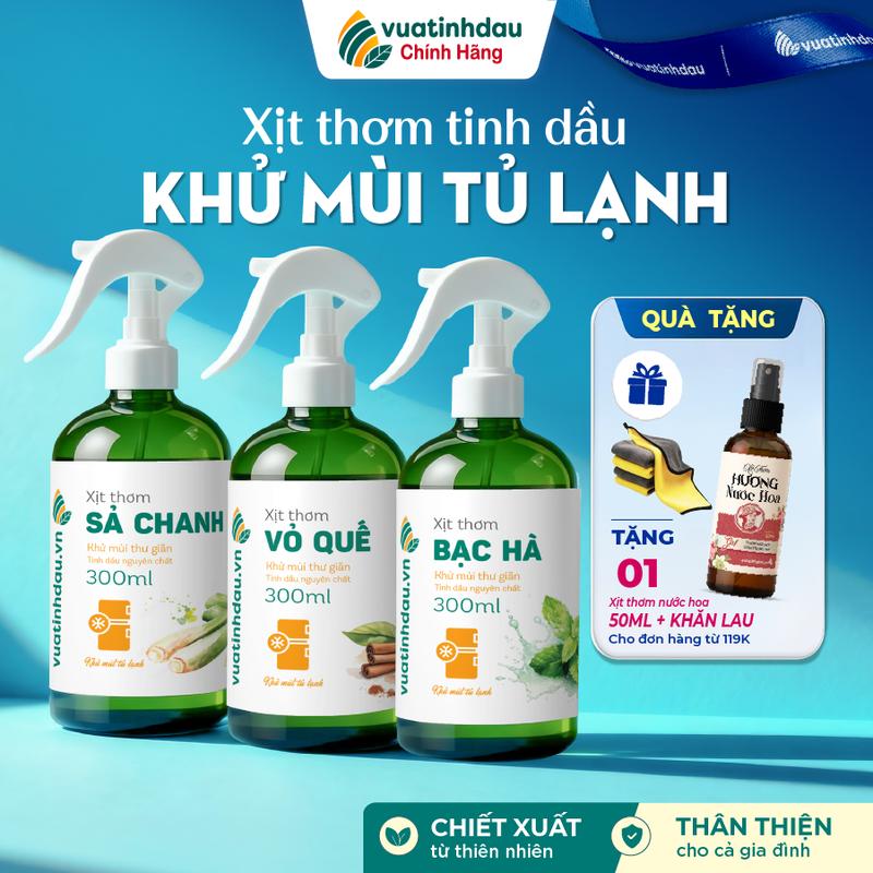 Chai Xịt Khử Khuẩn Vệ Sinh Tủ Lạnh 100ml 500ml VUATINHDAU Tinh Dầu Xịt Thơm Khử Mùi Hôi Tủ Lạnh Làm Sạch