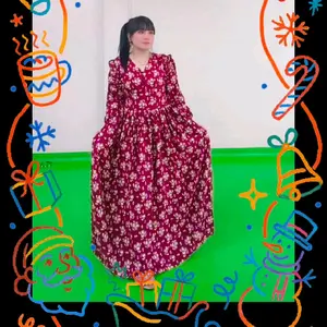 daster wanita kain rayon si manis kancing TALi"warna merah kembang kuning. (67)