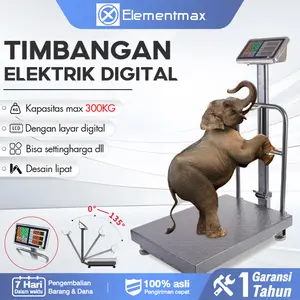 Timbangan Duduk Digital Kapasitas 300kg / Timbangan Barang 150kg / Timbangan Buah Digital / Stainless Electronic Platform Scale / Single Display Timbangan Duduk Digital