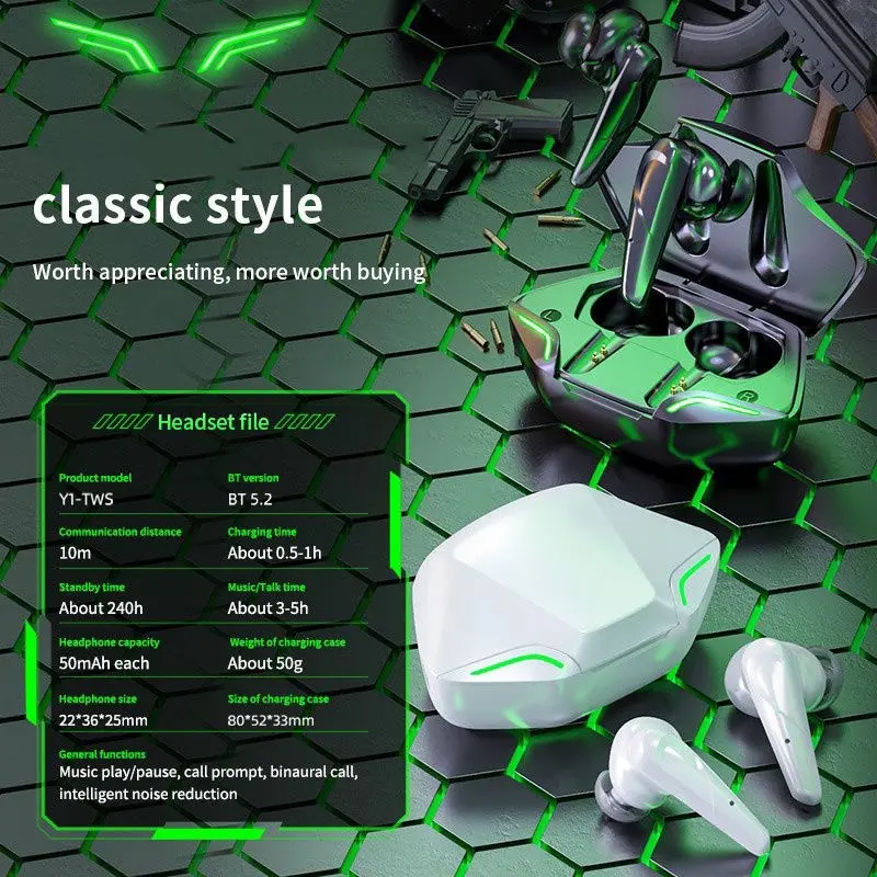 Headset Bluetooth TWS G11 Gaming earphone Bluetooth 5.3 dual mode HiFi stereo headset wireless waterproof earphones with microphone sports headset