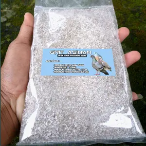 Grit Asinan Kemasan 500g Kulit Kerang Asli - Untuk Merpati, Derkuku, Perkutut, Semua Jenis Burung dan Reptil