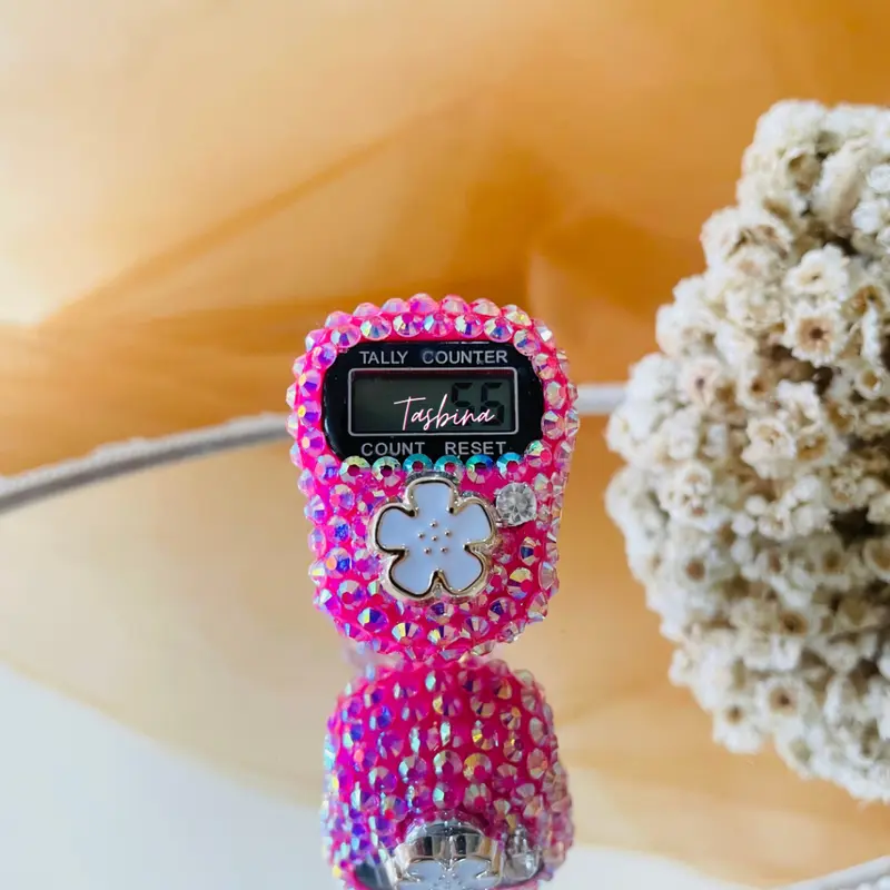 Tasbih Digital Cantik Manik Cincin Mutiara Kristal Alat Dzikir Mini Souvenir Umroh Haji 3